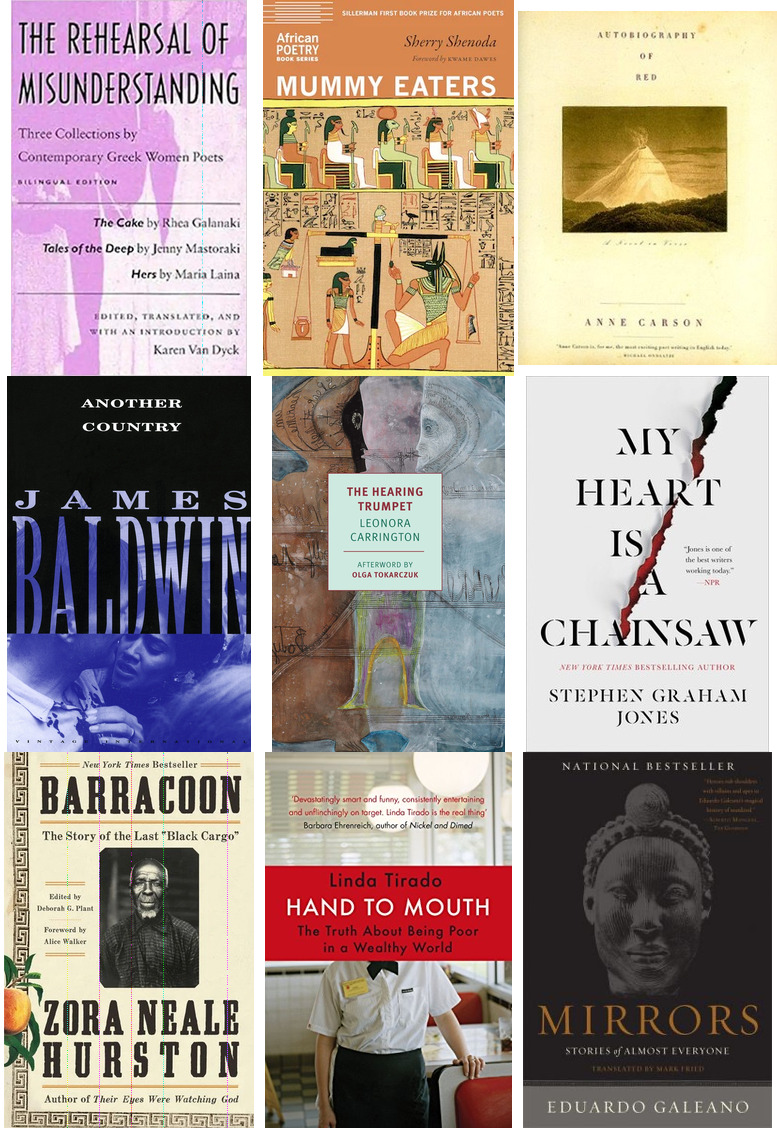 9 book covers in a 3 x 3 grid